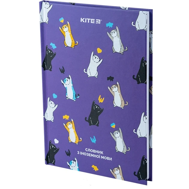 Словник для запису іноземних слів Kite UA Cats 60 аркушів K24-407-1 - изображение 2