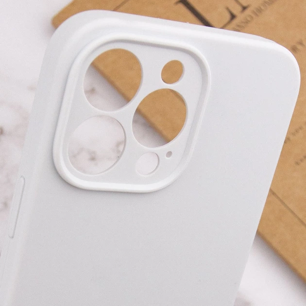 Чехол Silk Full Camera Protective (AA) NO LOGO для Apple iPhone 13 Pro Max (6.7") Белый / White Без бренда - Фото 6 Чехол Silk Full Camera Protective (AA) NO LOGO для Apple iPhone 13 Pro Max (6.7") Белый / White Без бренда - изображение 6