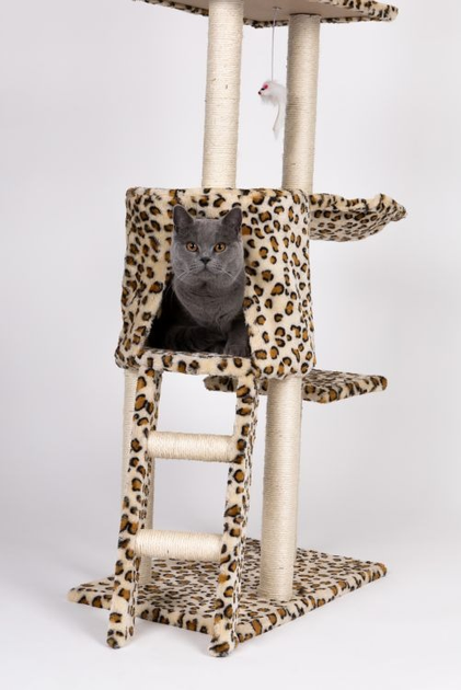 Драпак для кота Petsi Дім Дерево-Лежак 138 см XL пантера (5903089065944) - зображення 7