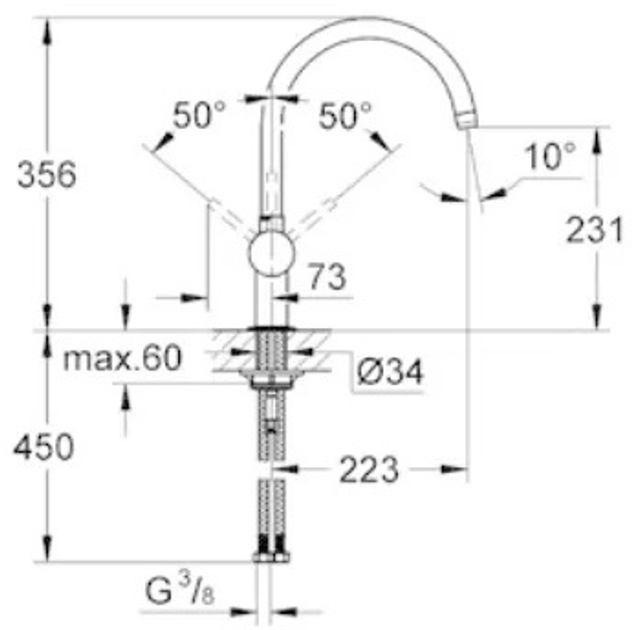 Bateria kuchenna Grohe Minta (32917000) - obraz 2