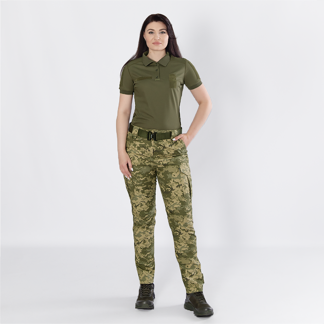 Поло Camotec Pani Army ID 2.0 CoolPass Pique LT олива M (8922(M)) - изображение 2