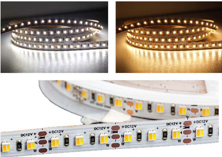 Професійна світлодіодна стрічка MW Lighting HQS CCT 9.6 Вт/м 24В 60LED 2700-6500K CRI80 IP33 5м (5902135161791) - зображення 3