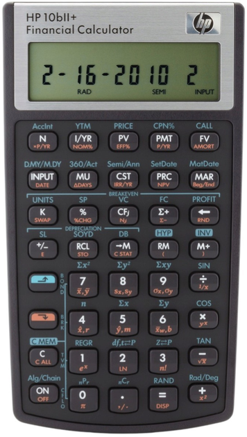 Калькулятор HP 10BII+ Financial Calculator (0885631223949) - зображення 1