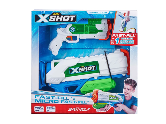 Набор водных бластеров Fast Fill, X-Shot, 56225 - Фото 1 Набор водных бластеров Fast Fill, X-Shot, 56225 - изображение 1