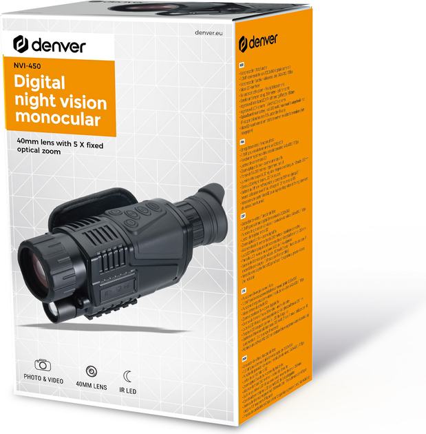 Monokular noktowizyjny Denver NVI-450 Digital Night Vision Monocular with Recording - obraz 7