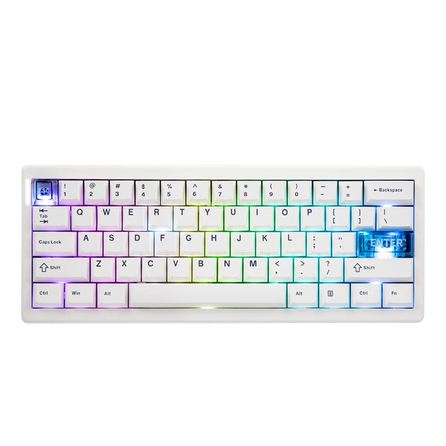 Бездротова механічна клавіатура CIDOO QK61 V2 White - зображення 2