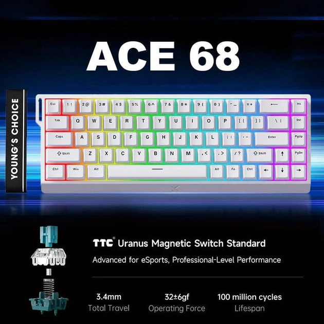Магнитная клавиатура MCHOSE Ace 68 Rapid Trigger – фото, отзывы