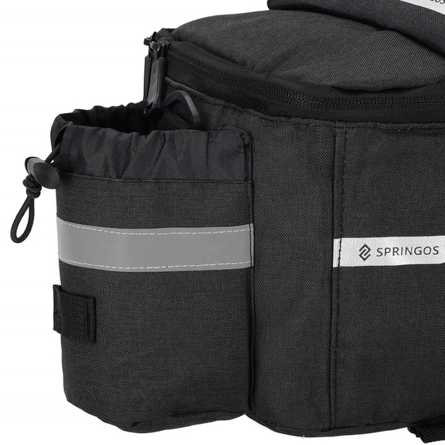 Sakwa rowerowa na bagażnik Springos BA0036 8.5L Czarna (5907719448053) - obraz 4