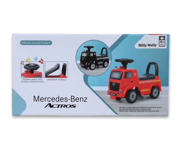 Pojazd dla dzieci Milly Mally Mercedes-Benz Actros Police Czarny (5901761129427) - obraz 14