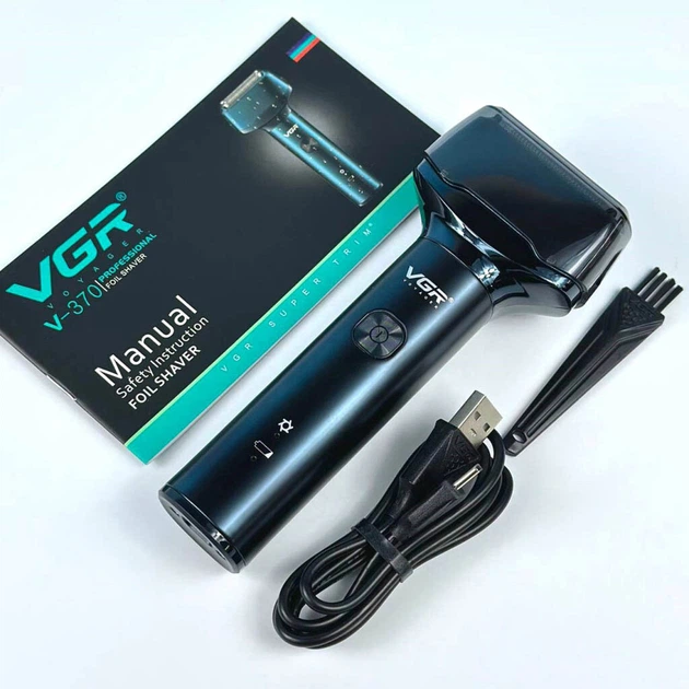 Електробритва Шейвер VGR V-370 PRO IPX5 Waterproof Dark Green - зображення 3