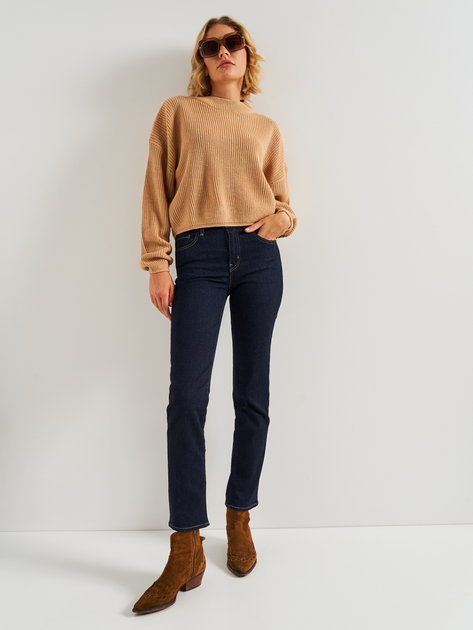 Jeansy slim fit damskie z wysokim stanem Levi's 18883-0227 28-32 Granatowe - obraz 3