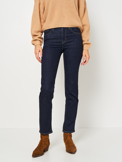 Jeansy slim fit damskie z wysokim stanem Levi's 18883-0227 27-30 Granatowe - obraz 1