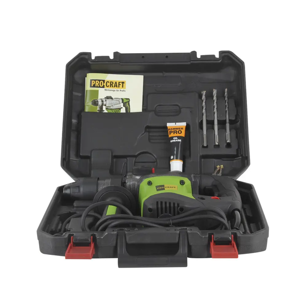Перфоратор бочковой Procraft BH2200 (1500 Вт, 6 Дж, кейс), в комплекте с рабочими перчатками - изображение 2