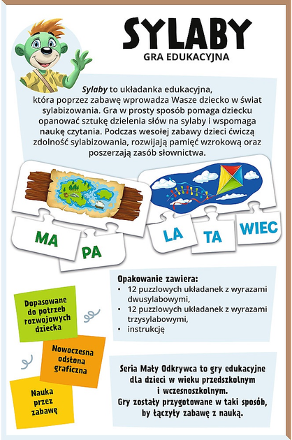 Gra planszowa Trefl Mały Odkrywca Sylaby (5900511028133) - obraz 2