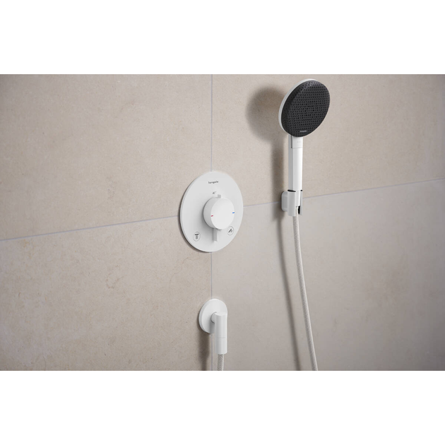 Смеситель скрытого монтажа HANSGROHE ECOSTAT COMFORT 33715700, білий матовий - Фото 3 Смеситель скрытого монтажа HANSGROHE ECOSTAT COMFORT 33715700, білий матовий - изображение 3