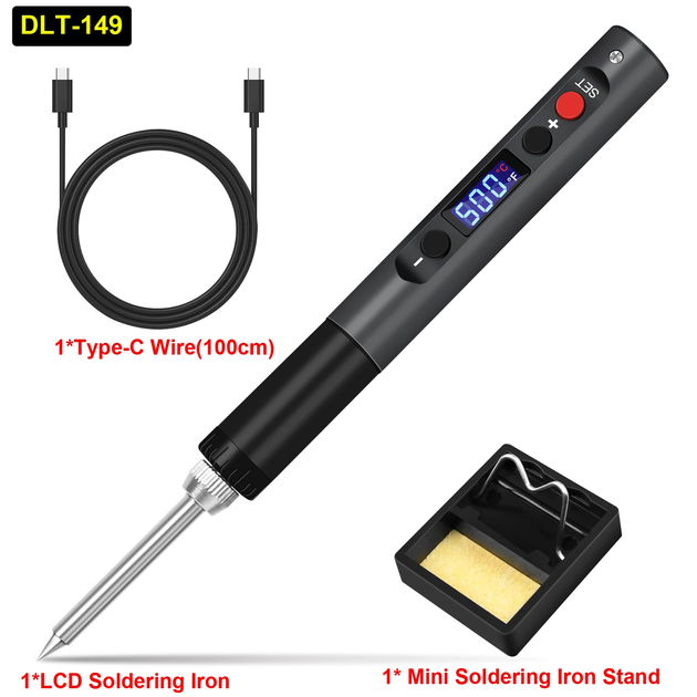 Портативный паяльник DLT-149 65 Вт 9-20В 180-450°C Type-C USB паяльник паяльная станция - изображение 2