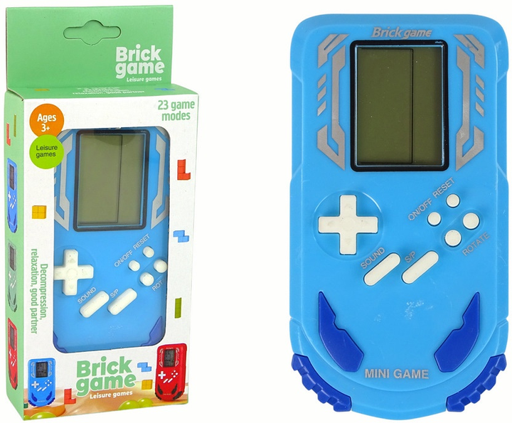 Zabawka interaktywna Lean Toys Konsola Tetris Brick Game Niebieska (5905679070673) - obraz 2