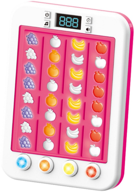 Zabawka interaktywna Lean Toys Konsola Rytmiczna Owoce Różowa (5905991037576) - obraz 3