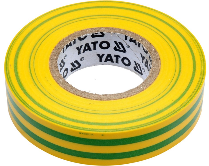 Taśma elektroizolacyjna Yato 15 mm x 20 m x 0.13 mm YT-81593 Żółto-zielona (5906083815935) - obraz 1