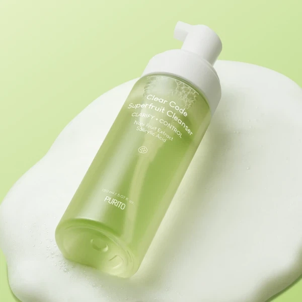 Clear Code Superfruit Cleanser Пінка для глибокого очищення шкіри Purito seoul 150ml - изображение 3
