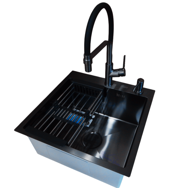 Кухонна мійка 4-в-1 (комплект) Kraft KRF 5050 decor (3.0/1.0 мм) - зображення 2