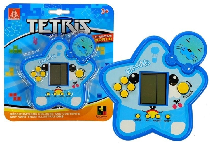 Інтерактивна іграшка Lean Toys Консоль Тетріс Зірочка Блакитна (5902808159896) - зображення 2