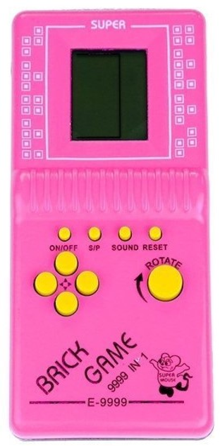 Zabawka interaktywna Lean Toys Konsola Tetris Kieszonkowa Różowa (5905884454664) - obraz 1