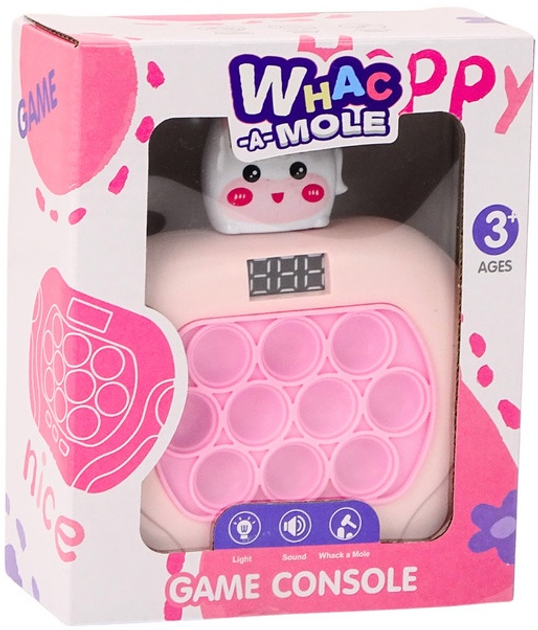 Сенсорна гра Lean Toys Pop-it Консоль Єдиноріг Рожева (5905991013235) - зображення 1