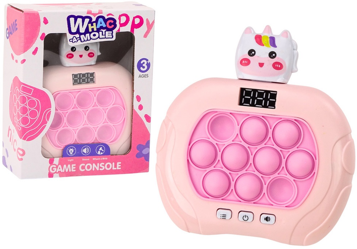 Сенсорна гра Lean Toys Pop-it Консоль Єдиноріг Рожева (5905991013235) - зображення 2