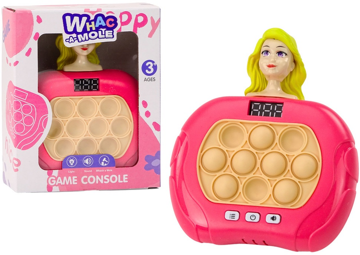 Gra sensoryczna Lean Toys Pop-it Konsola Lalka Różowa (5905991013242) - obraz 2