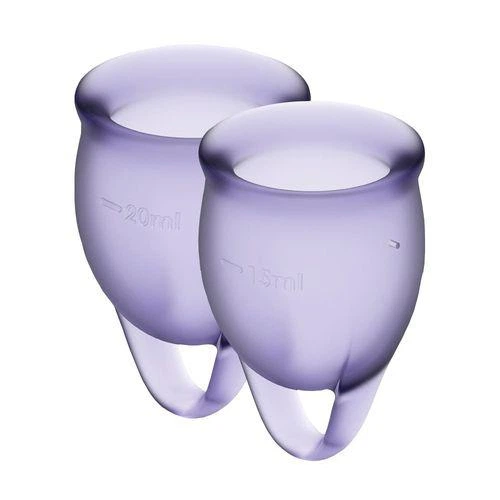 SATISFYER - COUPE MENSTRUELLE FEEL CONFIDENT VIOLET 15 + 20 ML