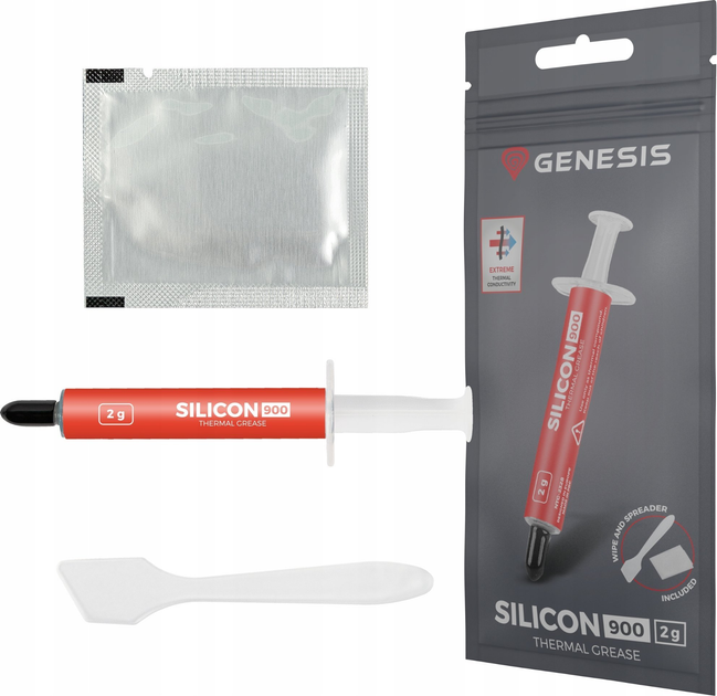 Pasta termoprzewodząca Genesis Silicon 900 2 g (5901969449457) - obraz 5