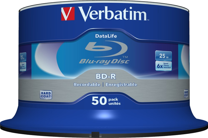 Verbatim BD-R 25 GB 6x DataLife 50 шт (23942438380) - зображення 2