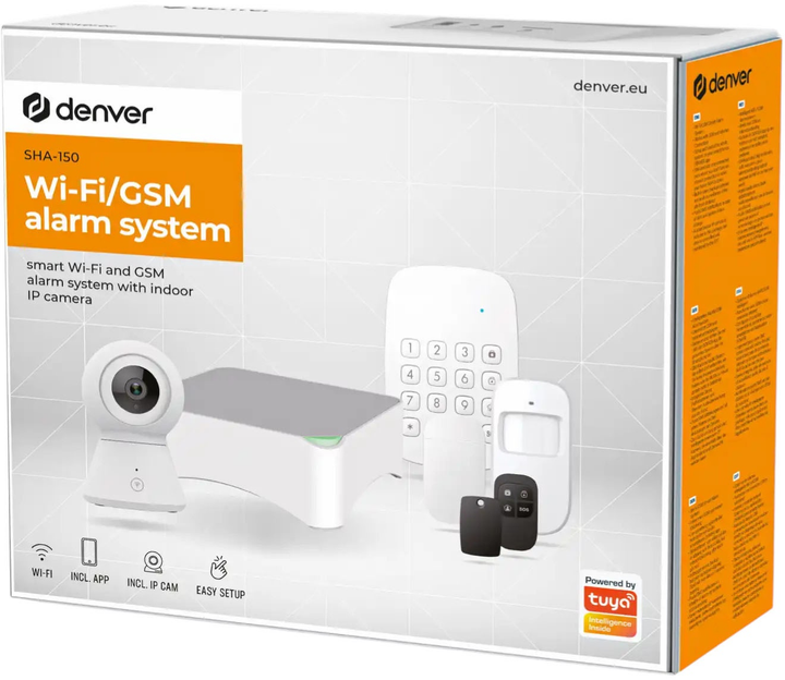 Bezprzewodowy zestaw alarmowy Denver SHA-150 White (5706751047169) - obraz 13