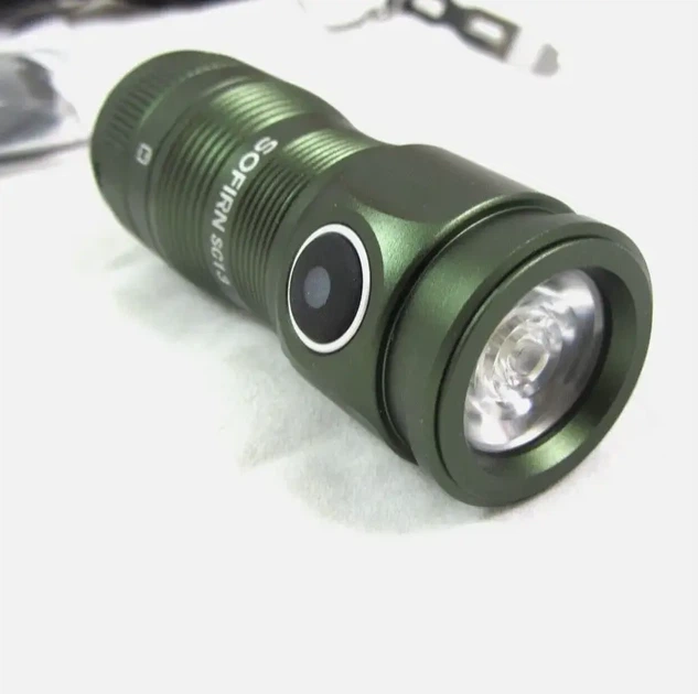 Мини карманный ручной фонарик Sofirn SC13 Green (1300Лм, 217м, 1*18350) - изображение 4