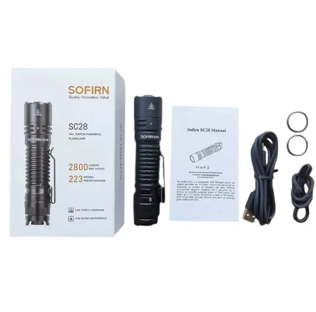 Ручной фонарь Sofirn SC28 с аккумулятором 5000 mAh 2800 люмен - изображение 4