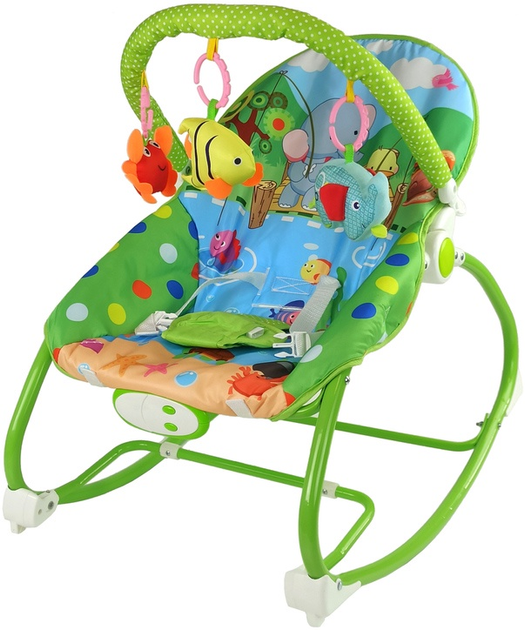 Kołyska-bujaczek Lean Toys 2w1 z zabawkami 9489 (5904204755139) - obraz 3