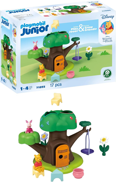 Набір іграшок Playmobil Junior Disney Будиночок на дереві Вінні-Пуха та П’ятачка (71693) (4008789716934) - зображення 4