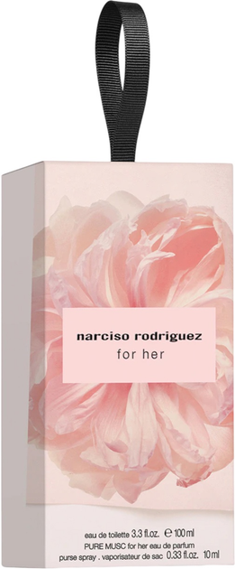 Zestaw damski Narciso Rodriguez For Her Woda toaletowa For Her 100 ml + Woda perfumowana For Her Pure Musc 10 ml (3423222121747) - obraz 3