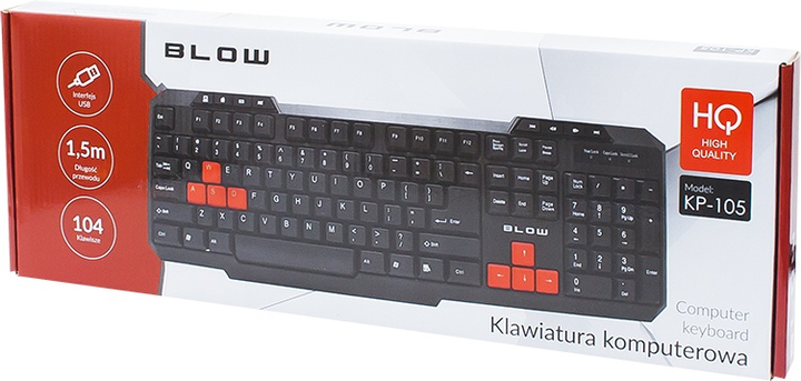 Клавіатура дротова Blow KP-105 USB Black (84-203#) - зображення 3