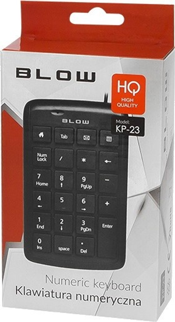 Klawiatura przewodowa Blow KP-23 USB Black (84-205#) - obraz 3