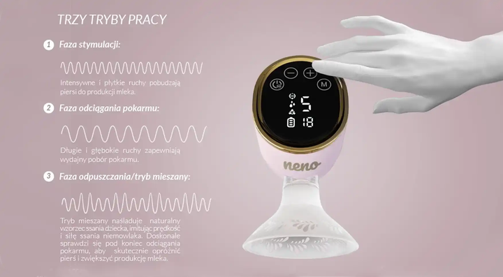 Laktator elektroniczny Neno Perfetto trójfazowy bezprzewodowy wodoodporny (NEN-MAM-LK011) 180 ml (5902479673158) - obraz 10