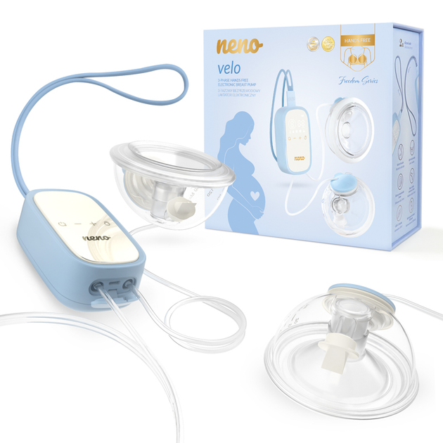Електронний молоковідсмоктувач Neno Velo handsfree трифазний бездротовий (NEN-MAM-LK018) 2 х 180 мл (5902479674742) - зображення 3