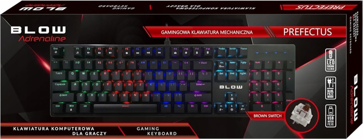 Klawiatura przewodowa Blow Perfectus USB Black (84-224#) - obraz 6