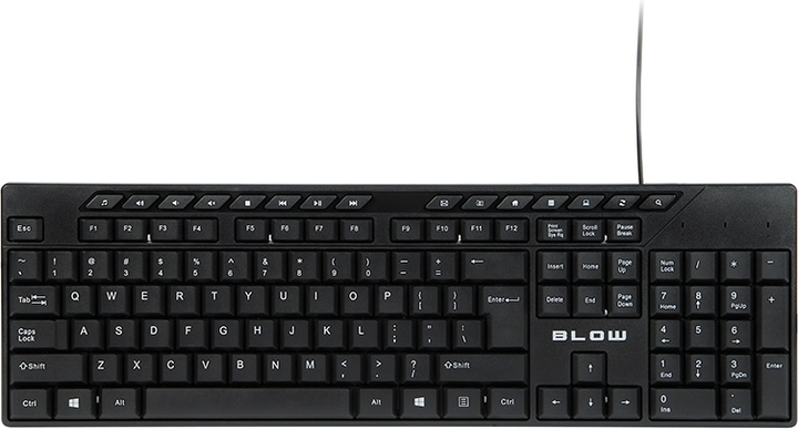 Клавіатура дротова Blow KP-122 USB Black (84-226#) - зображення 1
