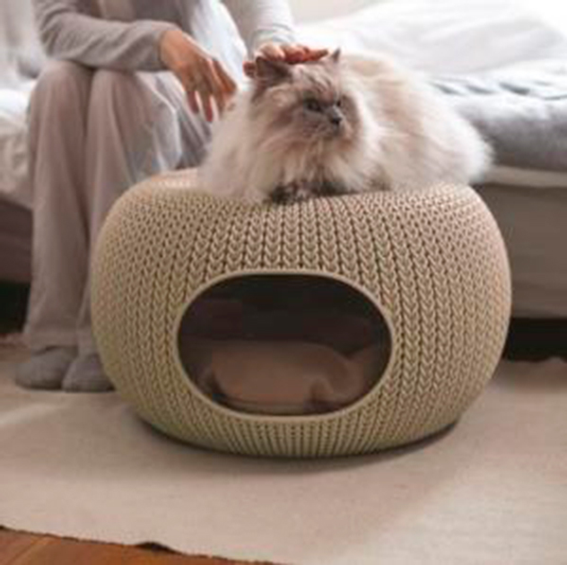 Legowisko dla zwierzat Curver Cozy KNIT pet bed Bezowy (7290106931695) (955555909697532) - Outlet - obraz 4