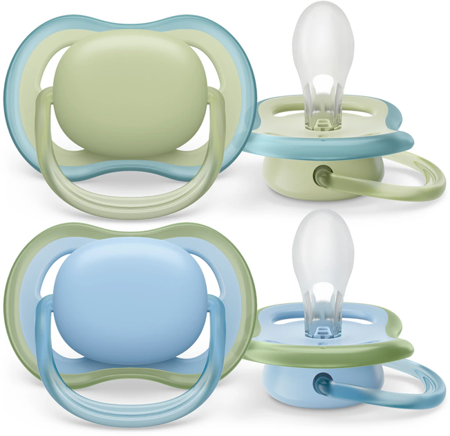 Smoczek Philips Avent Ultra Air 0-6 m SCF085/21 Niebieski/Zielony 2 szt (8720689016117) - obraz 2