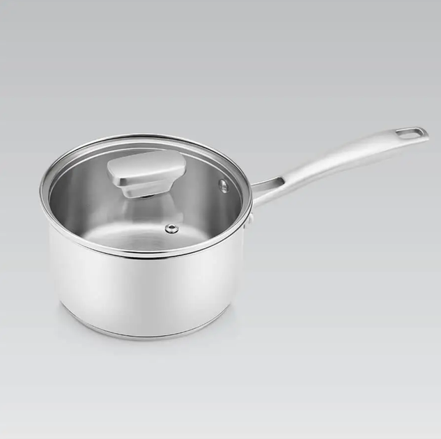 Ківш нержавіючий Maestro-Elite 160мм x 1.7л з кришкою (MR-3521-16S) - зображення 5