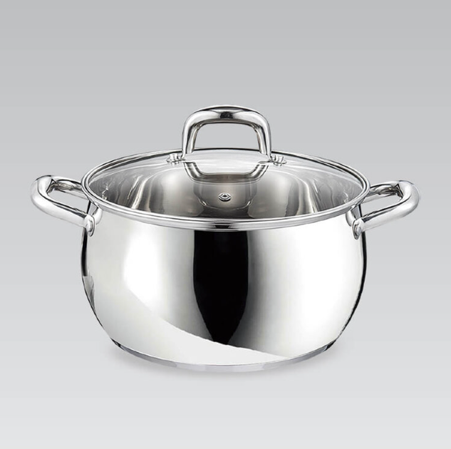 Кастрюля нержавеющая Maestro 240 мм х 6.4 л MR-3515-24 (MR-3515-24) - Фото 4 Кастрюля нержавеющая Maestro 240 мм х 6.4 л MR-3515-24 (MR-3515-24) - изображение 4