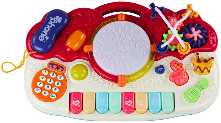 Pianinko edukacyjne muzyczne Lean Toys z bębnem 17265 (5905991000884) - obraz 3